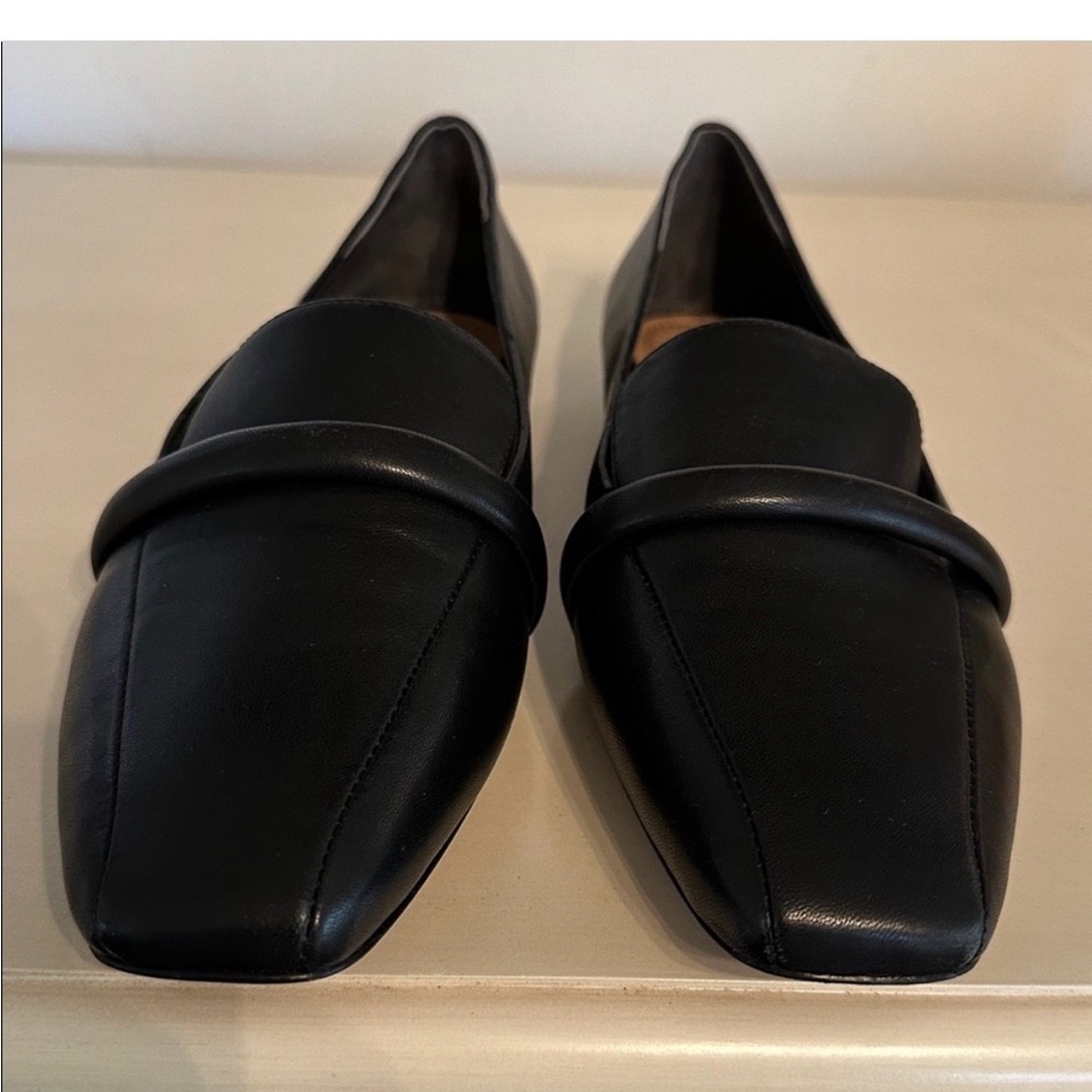 ✨VERONICA BEARD Black Leather Flats-loafer~Size 8.5 - Picture 5 of 10
